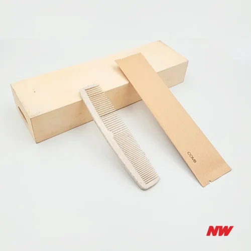 Comb 3 - Wheatstraw Comb - Brown Kraft Paper Wrapper Eco Friendly Wheatstraw Comb โ Kraft Paper Packing