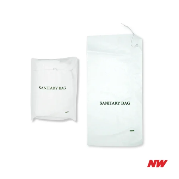 Sanitary Bag with String - Green Wording (1,000pcs)